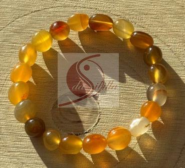 Preview: Carneol Armband – 10-12mm Nuggets, elastisch (18cm)